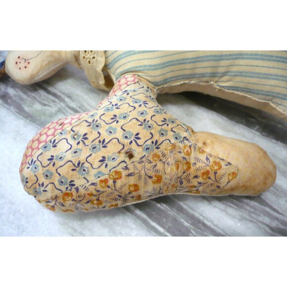 Vintage Antiqued Cottagecore Grannycore County Chic Angel Doll Handmade Unique - Picture 6 of 11